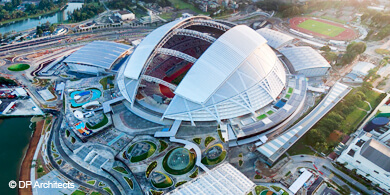 ABB‘s robust programmable logic controllers (PLC) and energy efficient drives move the roof of Singapore‘s National Stadium