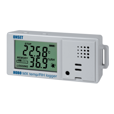 Measures and transmits temperature and relative humidity data wirelessly to mobile devices or Windows computers via Bluetooth technology.
