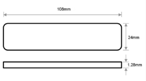 Dimension of Axzon Peel n Stick Sensor