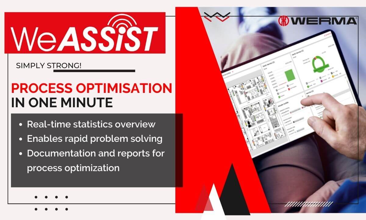 WeASSIST from Werma is the cross-industry cloud solution for comprehensive monitoring and consistent optimisation of your production processes