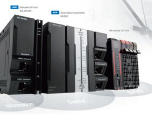 The NX502 CPU Units and NX-EIP201 EtherNet/IP Units utilize OMRON's unique advanced information processing, communications technologies and large capacity memory to realize real time analysis and process modularization