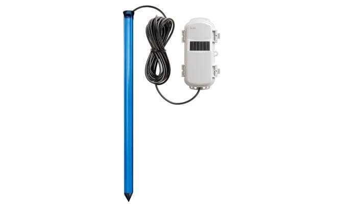 An award-winning wireless sensor that works with the HOBOnet system to measure soil moisture and soil temperature at multiple depths with a single probe